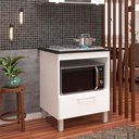 Ver imagem 2 de Balcão para Cooktop Standart 4 Bocas 1 Porta Mdp J Carvalho