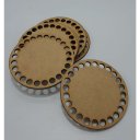 Ver imagem 3 de Kit 20 Bases Redonda 8 Cm Mdf Cru para Cesto Crochê Fio de Malha