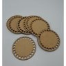Kit 20 Bases Redonda 8 Cm Mdf Cru para Cesto Crochê Fio de Malha - 4