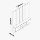 Ver imagem 4 de Home Theater Luminare 220 222,5cm MDF com LED Off White Gelius