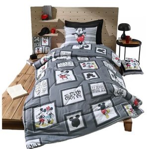 Edredom Infantil Solteiro Plush Mickey Retrô Hedrons