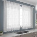 Ver imagem 1 de Cortina Cozinha Renda Toscana Bando 2,00x1,50 Alt:Branco