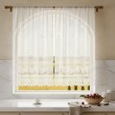 Ver imagem 6 de Cortina Cozinha Renda Toscana Bando 2,00x1,50 Alt:Branco