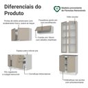Ver imagem 4 de Armário de Cozinha Completa 270 cm Branco/Crema Vik Madesa 06