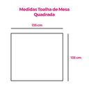 Ver imagem 3 de Toalha de Mesa Quadrada 4 Lugares Talheres