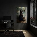 Ver imagem 1 de Quadro Pombagira Maria Quitéria - 70x50cm:moldura Preta