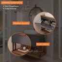 Ver imagem 3 de Gabinete para Banheiro 80 Cm 100% Mdf Nicho 1 Porta Basculante Duna Mgm Móveis Titânio/freijo