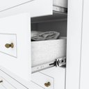 Ver imagem 5 de Cômoda Infantil 4 Gavetas 1 Porta Americana Nova York Espresso Móveis Branco/HP
