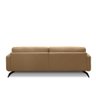 Sofá Decorativo Thalia 3 Lugares Sala de Estar 240cm Pés em Aço Couro Nude G88 - Gran Belo - 2