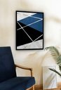 Ver imagem 1 de Quadro Decorativo Abstrato Mármore Prata - 70x50cm:moldura Preta