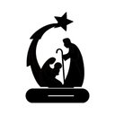 Ver imagem 1 de Presépio 02 com Base 19cmx25cm - Cria Arte Laser Preto