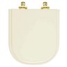 Assento Sanitário com Amortecedor Vogue Plus Creme para Vaso Deca com Ferragem Dourada - 1