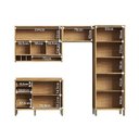 Ver imagem 4 de Cozinha Compacta Modulada MDF 4 Peças 9 Portas Vidro Vicenza Espresso Móveis Cinza/Amêndoa/Chumbo