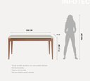 Ver imagem 6 de Conjunto de Jantar Mesa c/Vidro 1,60 Addar 6 Cadeiras Loren - Off White Fosco com Champanhe