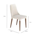 Ver imagem 5 de Conjunto de Jantar Mesa c/Vidro 1,60 Addar 6 Cadeiras Loren - Off White Fosco com Champanhe