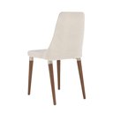Ver imagem 4 de Conjunto de Jantar Mesa c/Vidro 1,60 Addar 6 Cadeiras Loren - Off White Fosco com Champanhe