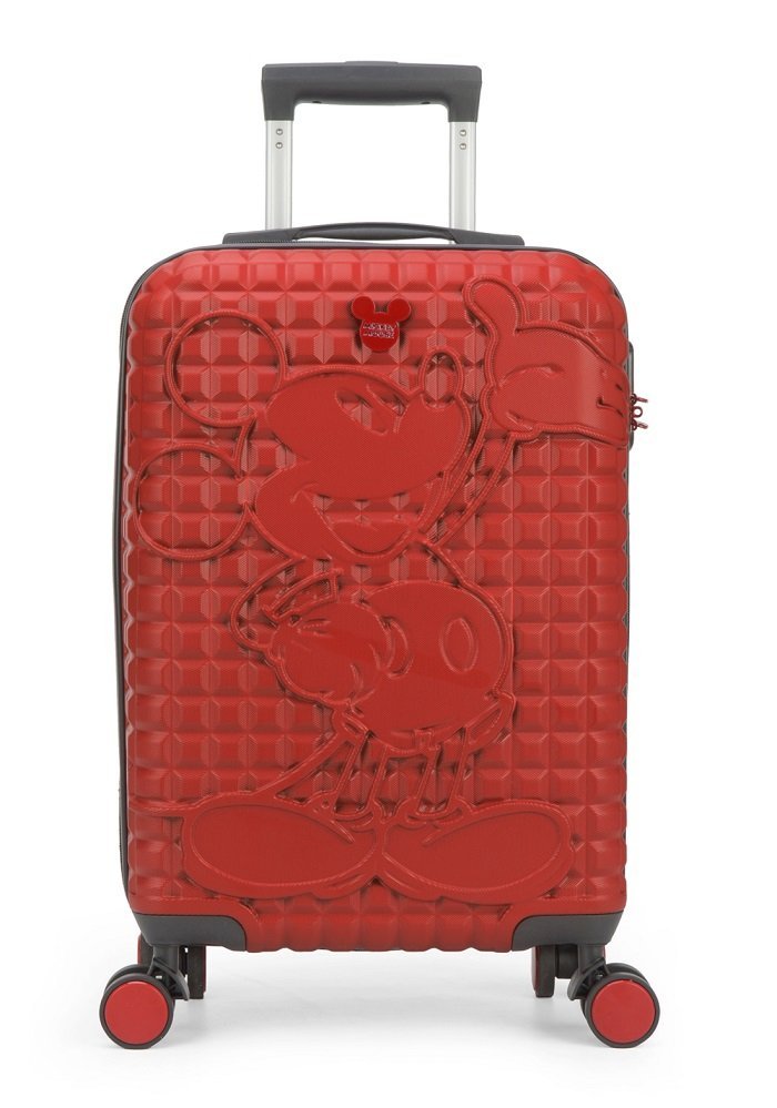 Kit com 3 Malas para Viagem Mickey Mouse Cor Vermelha PK - ABS - Rodinhas 360º - 2