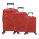 Ver imagem 1 de Kit com 3 Malas para Viagem Mickey Mouse Cor Vermelha Pk - Abs - Rodinhas 360º