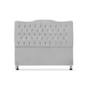 Ver imagem 3 de Cabeceira de Cama Box Casal 140 Cm Dunas - Veludo Cinza