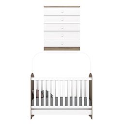 Quarto de Bebê Completo com Berço Mini Cama e Cômoda Faz de Conta Espresso Móveis - 4