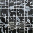 Ver imagem 1 de Pastilha de Vidro Cristal Monet Preta para Banheiro 30x30cm