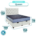 Ver imagem 3 de Kit Cama Box Bau + Cabeceira + Colchão Queen Molas Ensacadas - Petrus - Paropas