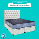 Ver imagem 4 de Kit Cama Box Bau + Cabeceira + Colchão Queen Molas Ensacadas - Petrus - Paropas