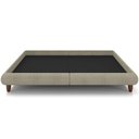 Ver imagem 5 de Cama Casal Base Box 138x188cm Pés Madeira Cold P02 Veludo Bege - Mpozenato