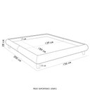 Ver imagem 4 de Cama Casal Base Box 138x188cm Pés Madeira Cold P02 Veludo Bege - Mpozenato