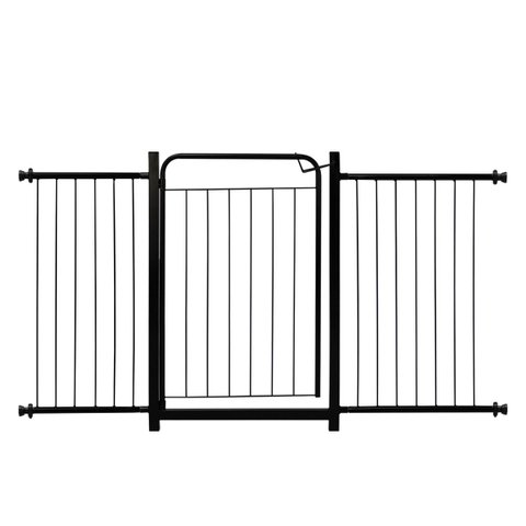 Grade Proteção Segurança Portão Pet 80cm Preto Bebê Cão com Extensor 1 de 30cm e 1 de 40cm Itagold