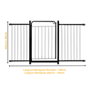 Ver imagem 2 de Grade Proteção Segurança Portão Pet 80cm Preto Bebê Cão com Extensor 1 de 30cm e 1 de 40cm Itagold