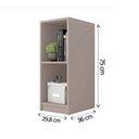 Ver imagem 3 de Nicho Multifuncional 2 Prateleiras Torre Caemmun Marrom
