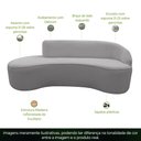 Ver imagem 3 de Sofá Curvo 02 Lugares 150cm Braço Esquerdo Eron Bouclê Cinza Claro - CasaePoltrona