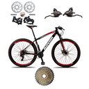 Ver imagem 3 de Bicicleta Aro 29 Mountain Bike Urbana 21 Marchas Velocidades Alavanca Alumínio:cinza/19"