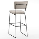 Ver imagem 7 de Kit 04 Banquetas Alta para Cozinha Sala de Jantar Base em Aço Fixa Allana L02 Linho Cru - Lyam
