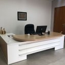 Ver imagem 5 de Mesa para Escritório Diretor Grande 2 Portas 4 Gavetas Carvalho/branco