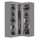 Ver imagem 6 de Guarda-Roupa Modulação de Canto com Puxadores MDF Paris Cinza/Onix