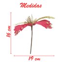 Ver imagem 2 de Kit 6 Flor de Natal Vermelha Artificial com Brilho 19cm