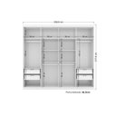 Ver imagem 7 de Cama Box Casal + Colchão Foggia Sogni + Guarda Roupa Master Vip 8.4 Branco