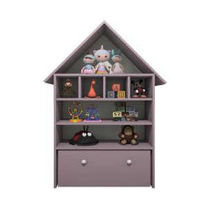 Casinha Infantil Organizadora de Brinquedos 100% Mdf Plancasa:lavanda