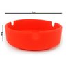 Kit 4 Cinzeiro De Silicone Redondo Resistente Lavável Não Queima e Não Quebra Cor:Vermelho - 2