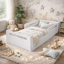 Ver imagem 2 de Cama Solteiro Montessoriana Baixa Quarto Infantil Segura para Crianças em Mdf com Colchão