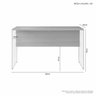 Mesa para Escritório 152cm com Estrutura em Vidro Laguna Espresso Móveis - 3