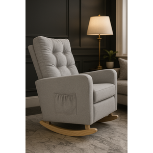 Poltrona Malibu Linho Cinza