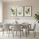 Ver imagem 7 de Kit 3 Quadros Folhagem Verde Dourado Aquarela:preta