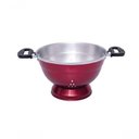 Ver imagem 1 de Escorredor e Macarrão de Aluminio Vermelho 24cm com Pé Docesar