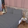 Roupa de Cama 400 Fios Queen 4 Peças Ponto Palito Cor:cinza - 4