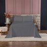 Roupa de Cama 400 Fios Queen 4 Peças Ponto Palito Cor:cinza - 2