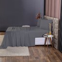 Ver imagem 3 de Roupa de Cama 400 Fios Queen 4 Peças Ponto Palito Cor:cinza