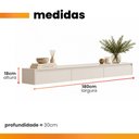 Ver imagem 3 de Aparador Suspenso para Hall de Entrada 3 Gavetas Aspen Off White Edn